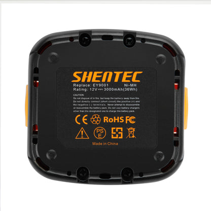SHENTEC BATTERIE NI-MH 12V 3.0AH POUR PANASONIC EY9200 EY9201 EY9001 EY9108 EY6405FQKW