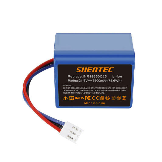 Batterie de remplacement SHENTEC 3.5Ah 21,6V pour Philips FC6721 FC6723 FC6721 FC6722 FC6729 INR18650C25