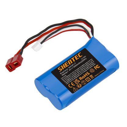 SHENTEC 7.4V 3.0Ah Batterie Li-ion Prise XH3P+T pour Voiture RC WLtoys 12401 12402 12403