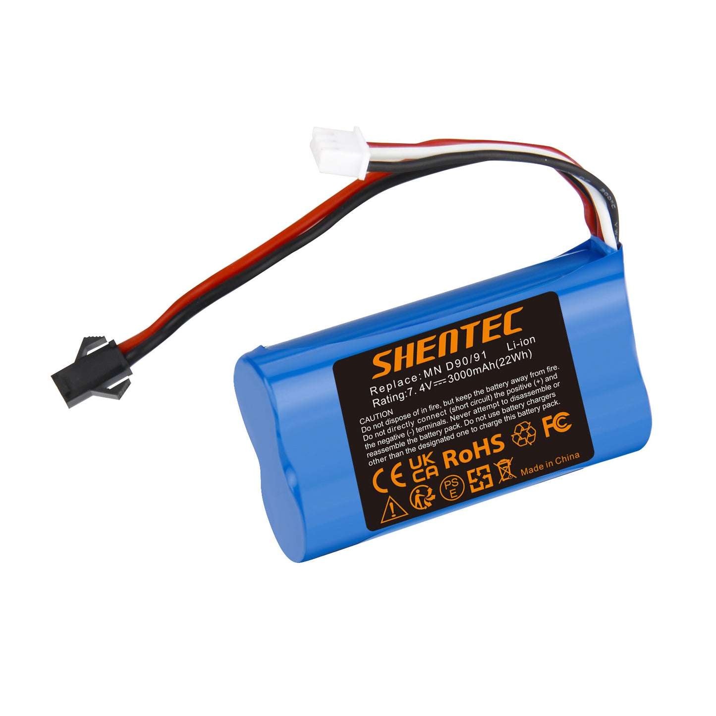 SHENTEC 3Ah 7.4V Li-ion Batterie pour MN D90/91 MN 99/99S Voiture RC Modèle H101 H105 RC