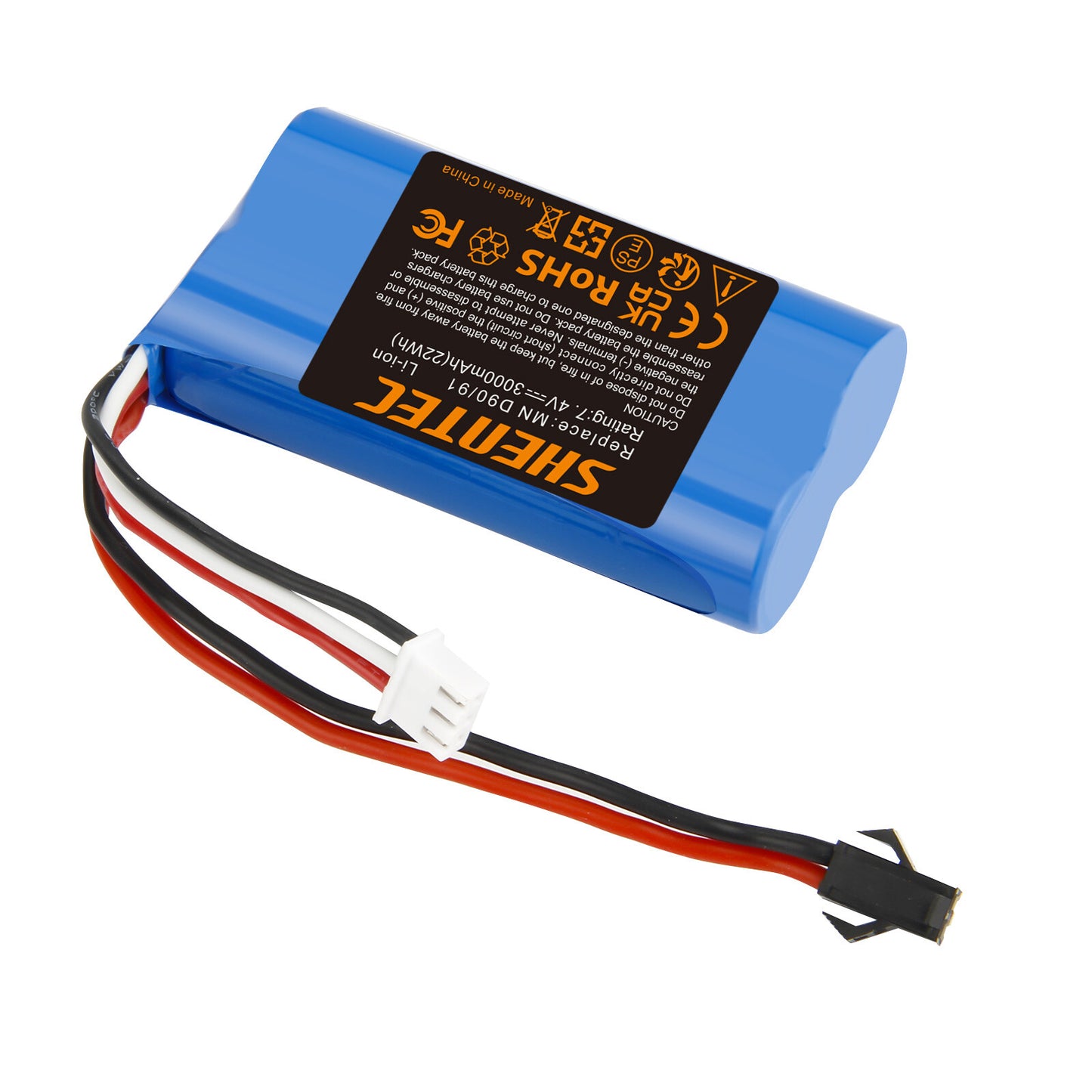 SHENTEC 3Ah 7.4V Li-ion Batterie pour MN D90/91 MN 99/99S Voiture RC Modèle H101 H105 RC