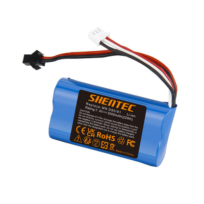SHENTEC 3Ah 7.4V Li-ion Batterie pour MN D90/91 MN 99/99S Voiture RC Modèle H101 H105 RC