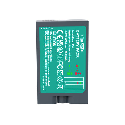 SHENTEC 6.4Ah V4 Batterie rechargeable pour Ring Video Doorbell 2 3 4 Spotlight Stick Up
