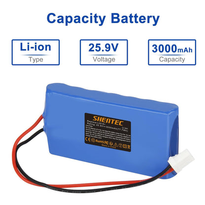 Batterie Li-ion pour tondeuse SHENTEC compatible Ambrogio Wipers Techline 015E00600A, Ambrogio L15/L15 Deluxe/L20 b/L20 Deluxe/L20 Twenty/L20e Lite/i70/i100S/i130S/Next Tech D1