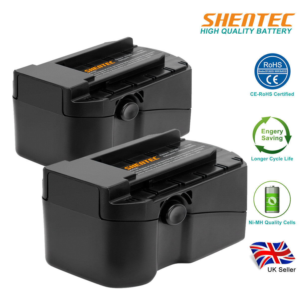 SHENTEC 2X 24V 4Ah NI-MH BATTERIE POUR HILTI B24 B 24/2.0 B 24/3.0 SFL 24 TE 2-A WSW 650-A