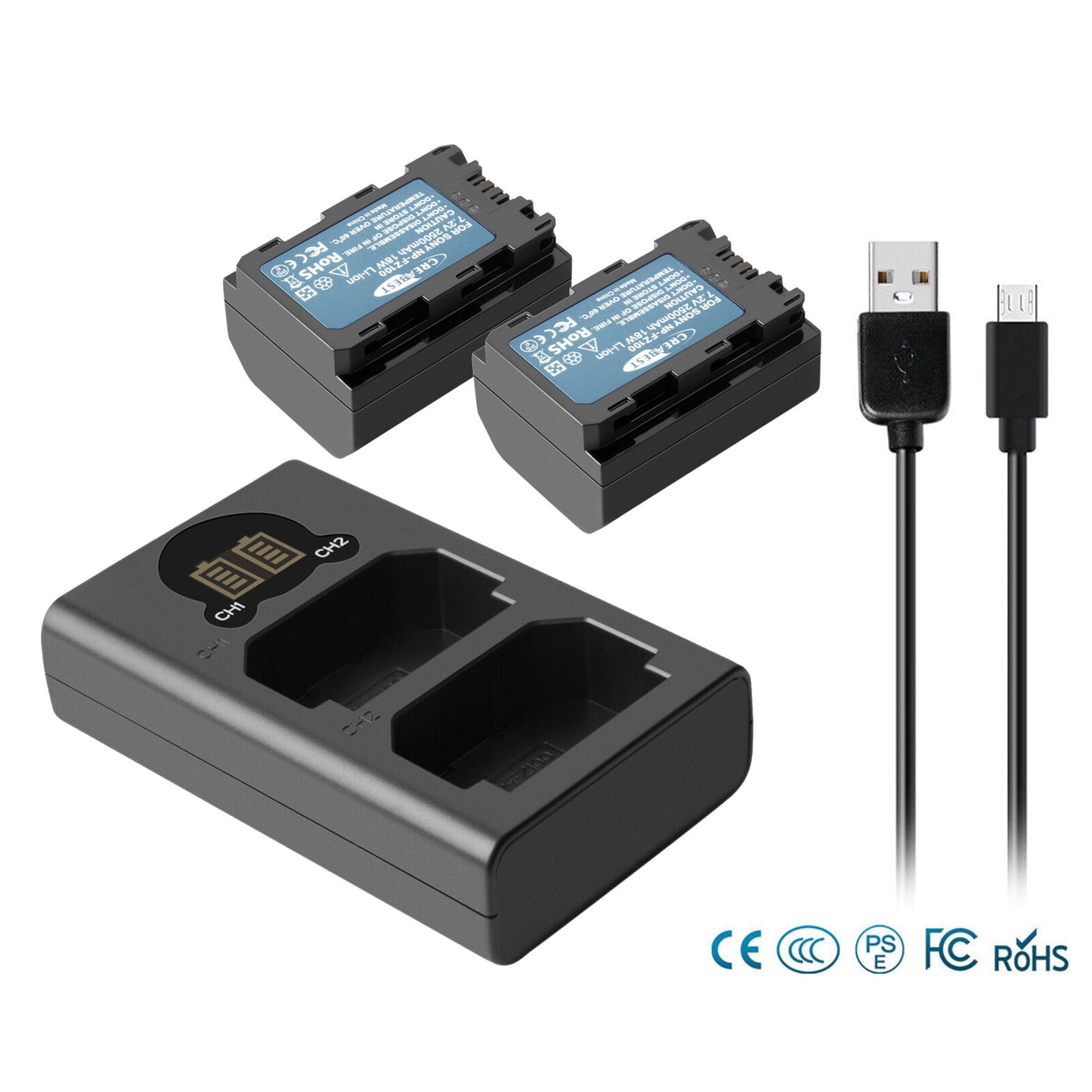 2x Batteries NP-FZ100 & Chargeur Pour Sony Alpha A6600 A9R A9S A7 III A7R III A7R IV