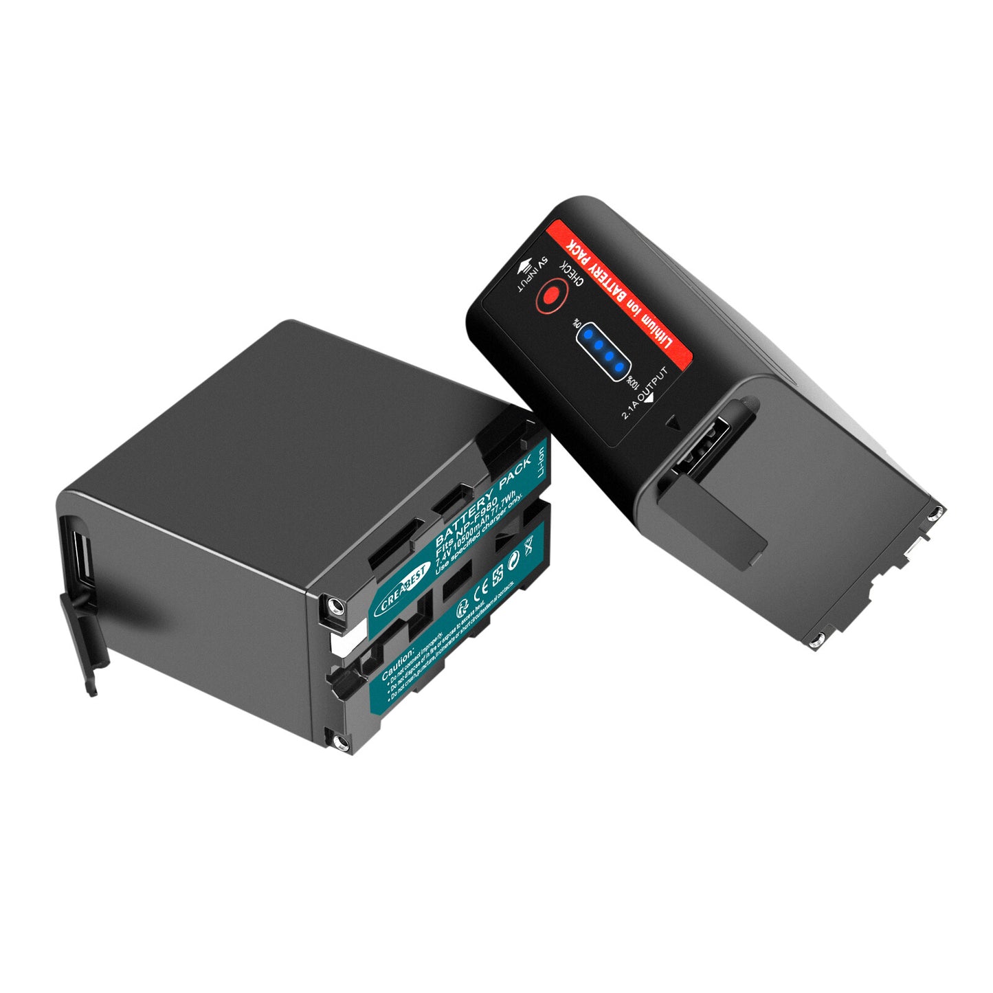 2X Batterie 7,4V NP-F970 10500mAh pour Sony NP-F930 F950 NP-F530 F960 NP-F990