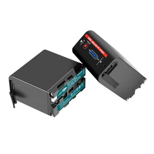 2X Batterie 7,4V NP-F970 10500mAh pour Sony NP-F930 F950 NP-F530 F960 NP-F990