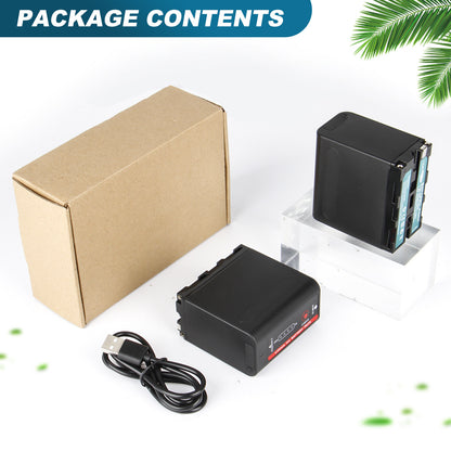 2X Batterie 7,4V NP-F970 10500mAh pour Sony NP-F930 F950 NP-F530 F960 NP-F990