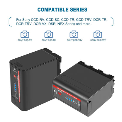 2X Batterie 7,4V NP-F970 10500mAh pour Sony NP-F930 F950 NP-F530 F960 NP-F990