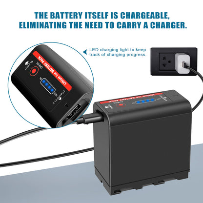 2X Batterie 7,4V NP-F970 10500mAh pour Sony NP-F930 F950 NP-F530 F960 NP-F990