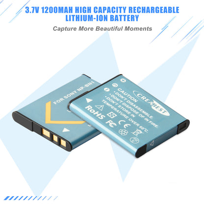 Chargeur De Batterie NP-BN1 2 Pièces Pour Sony Cyber-Shot DSC-W310 W800 W320 W350 W380