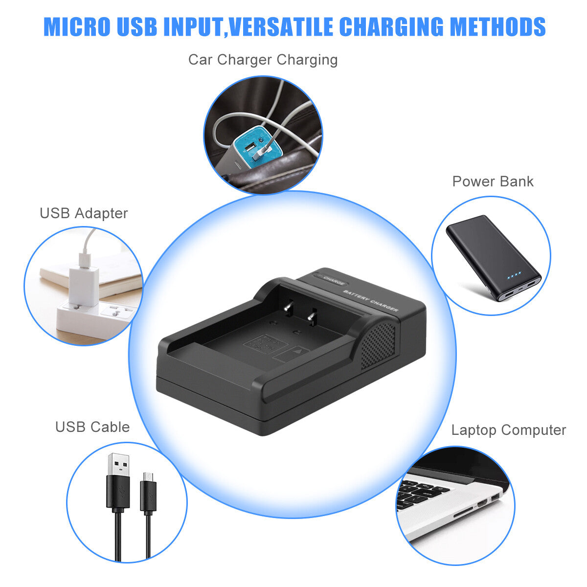 Chargeur De Batterie NP-BN1 2 Pièces Pour Sony Cyber-Shot DSC-W310 W800 W320 W350 W380