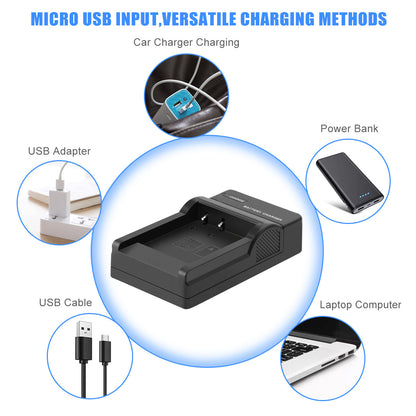 Chargeur De Batterie NP-BN1 2 Pièces Pour Sony Cyber-Shot DSC-W310 W800 W320 W350 W380