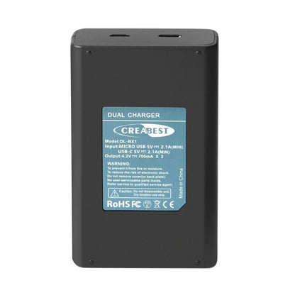 SHENTEC Lot de 2 batteries NP-BX1 pour Sony DSC-RX100, HX300, H400, WX350, WX400, HX50V, HX60