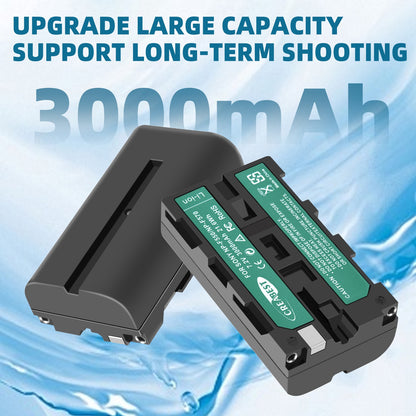 Pack de 2 Batterie 7.2V NP-F550 + Chargeur double pour SONY NP-F970 NP-F960 F990 F950 F530 F330