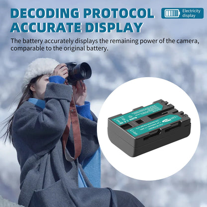 SHENTEC 2x batteries NP-FM500H + chargeur pour Sony Alpha DSLR/SLT A57 A68 A58 A300K/N A100