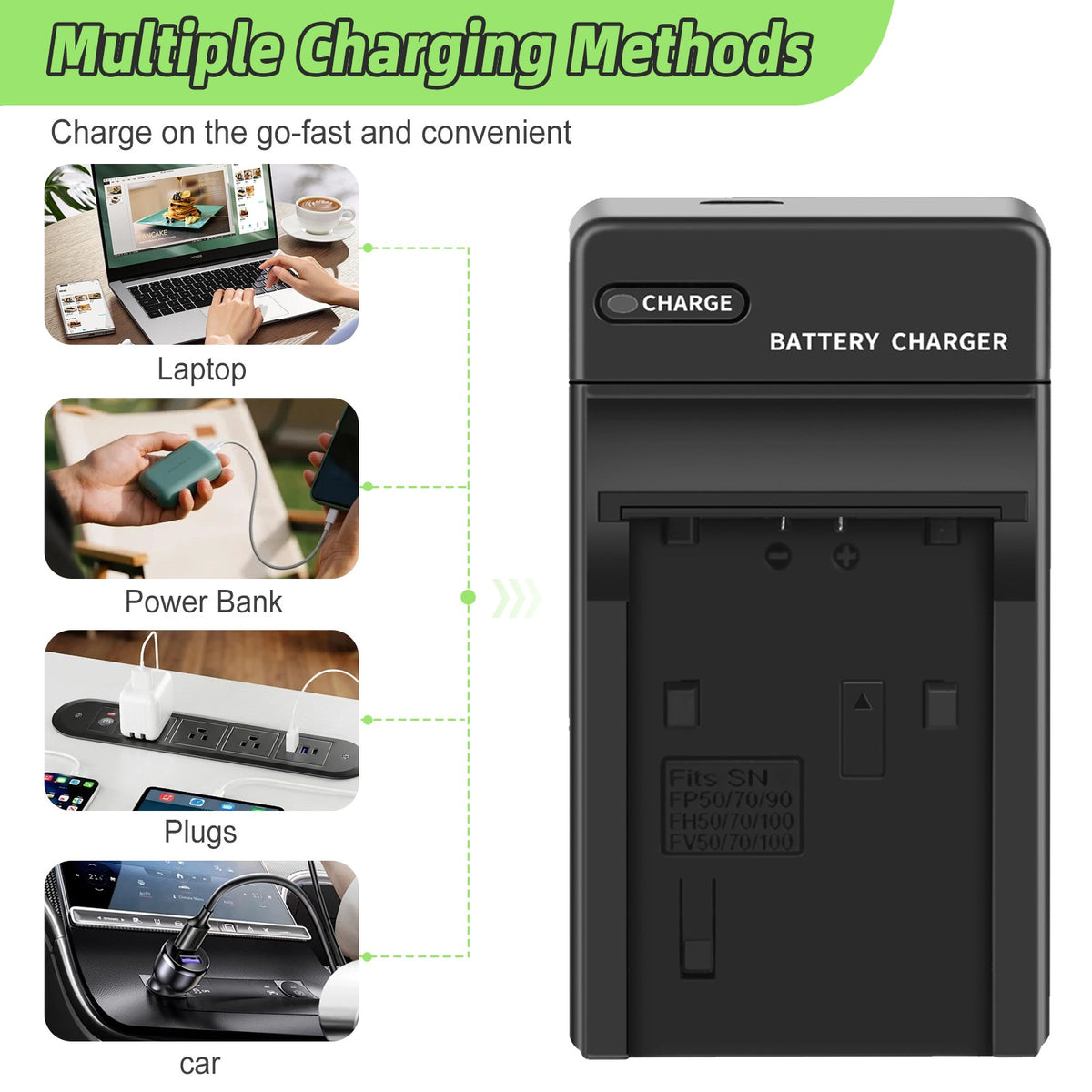 2x Batterie NP-FV70 2.6ah pour Sony NP-FV100 NP-FV90 NP-FV50 NP-FV30 NP-FV40 Chargeur
