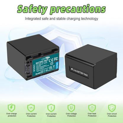 2x Batterie NP-FV70 2.6ah pour Sony NP-FV100 NP-FV90 NP-FV50 NP-FV30 NP-FV40 Chargeur