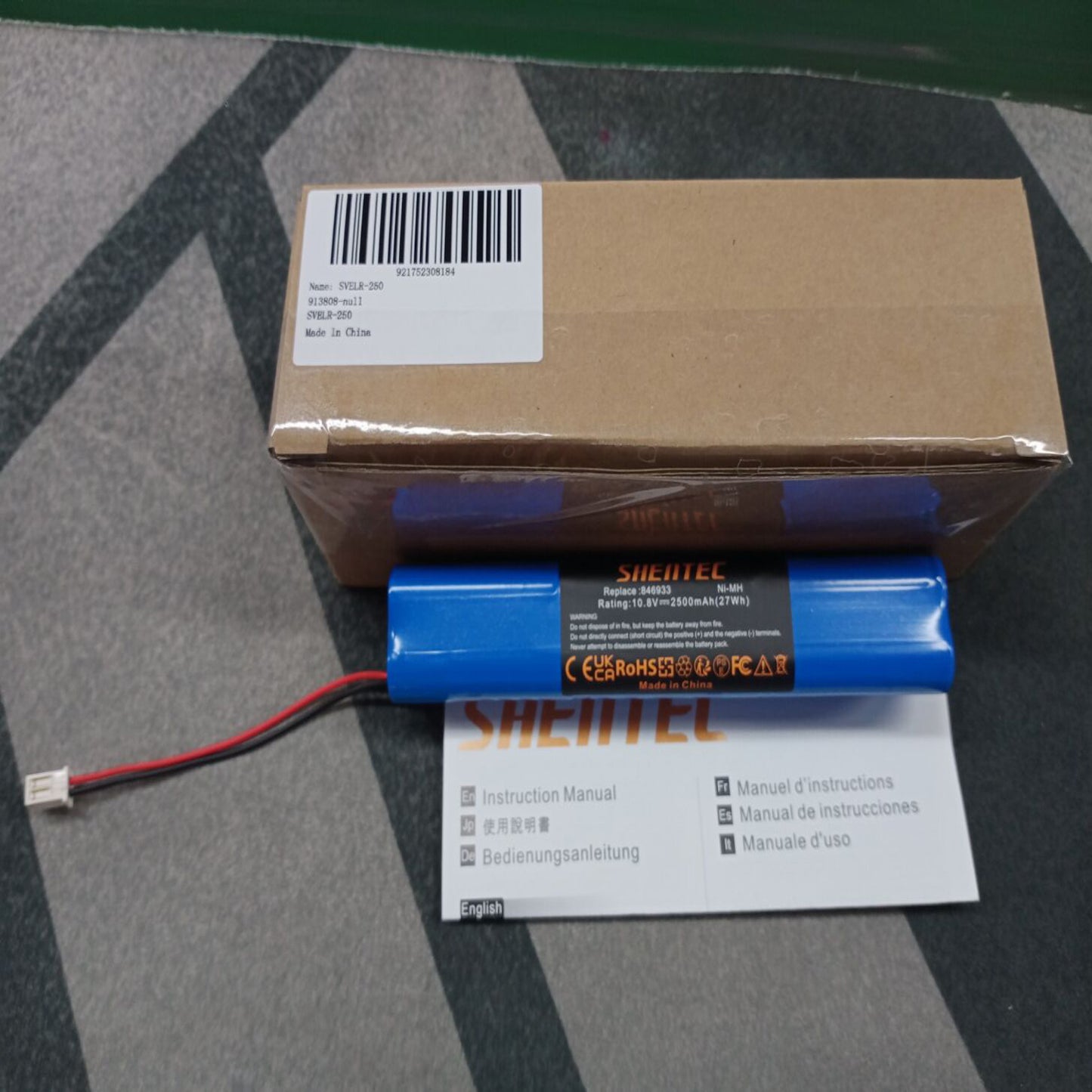 SHENTEC Batterie de remplacement 2500mAh pour moteur de volet roulant Velux 946933, volets roulants solaires SSL, volets roulants solaires