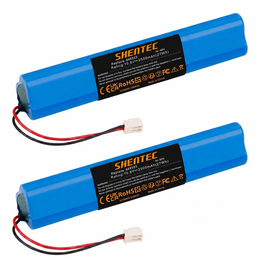 Lot de 2 batteries de remplacement Ni-MH 10.8V 2500mAh pour volets solaires et fenêtres de toit Velux 946933, avec câble et prise