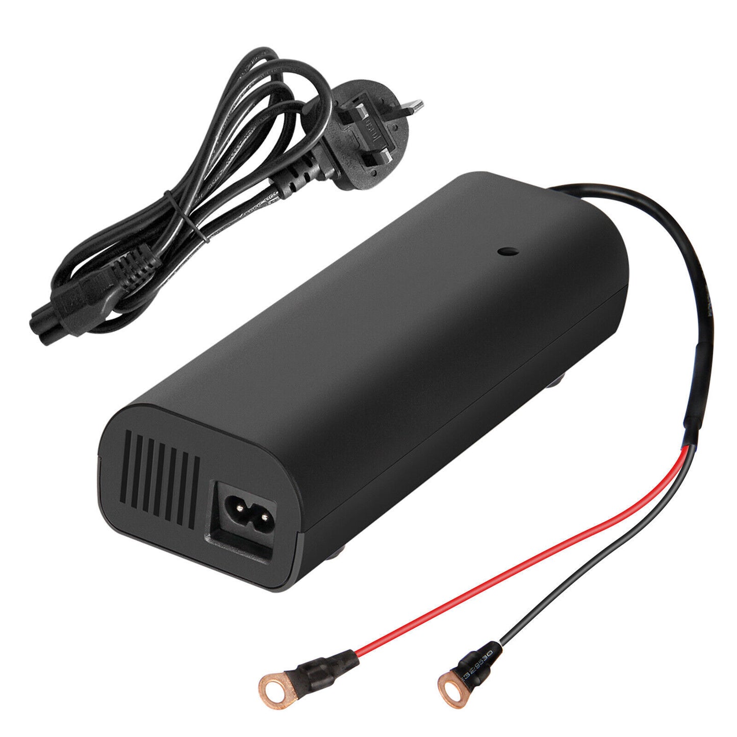 SHENTEC Chargeur de batterie LiFePO4 14,6V 20A pour batteries au phosphate de fer lithium 12V avec bornes M8 et pinces crocodiles