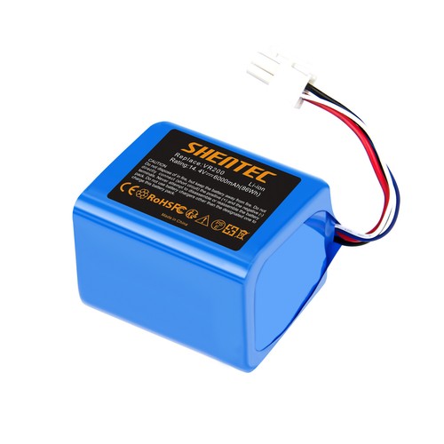 SHENTEC Batterie Li-ion 6000mAh 14.4V pour Vorwerk Kobold VR200 20884-1 4NCR18650P2-C001A