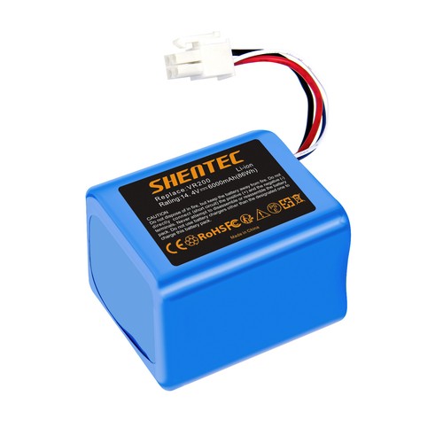 SHENTEC Batterie Li-ion 6000mAh 14.4V pour Vorwerk Kobold VR200 20884-1 4NCR18650P2-C001A