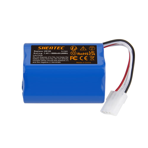 SHENTEC Batterie de remplacement Li-ion 6Ah 7,4 V pour Vorwerk SCM61932,46439 Vorwerk Kobold VR100,VX100