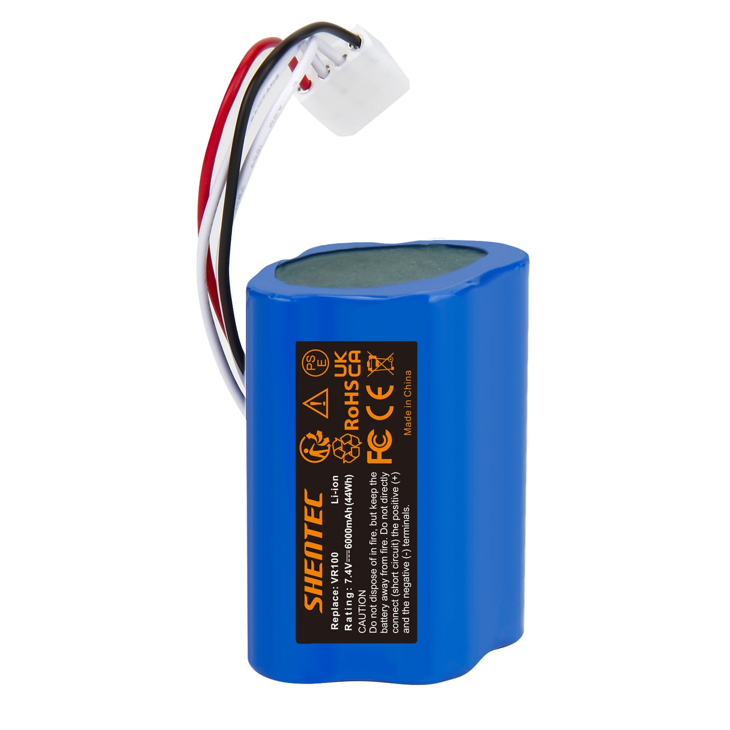 SHENTEC Batterie de remplacement Li-ion 6Ah 7,4 V pour Vorwerk SCM61932,46439 Vorwerk Kobold VR100,VX100
