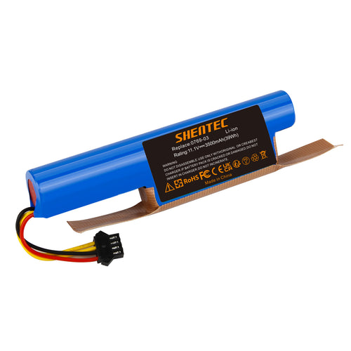 SHENTEC 10.8V 3.5Ah Batterie de remplacement Li-ion pour Vileda VR 102, VR One, VR 201 PetPro, VR 303, 0769-03