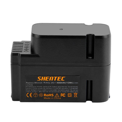 SHENTEC 2x 4.0Ah 28V Batterie de Remplacement Li-ion pour Worx WA3225 WA3565 WG754E WG790E WG791E.1 WG796E.1