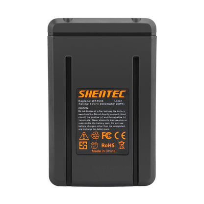 SHENTEC 3.0Ah 40V Batterie Li-ion Pour WORX WA3536 WA3734 WG268E WG568E WG168E WG368E WG770E