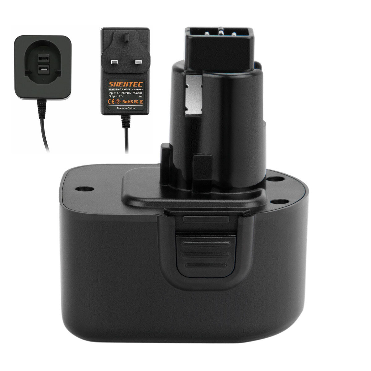 SHENTEC Batterie Ni-MH 12V 3500mAh pour Dewalt DC9071 DE9074 DE9075 DW9072 DW9071 DE9037