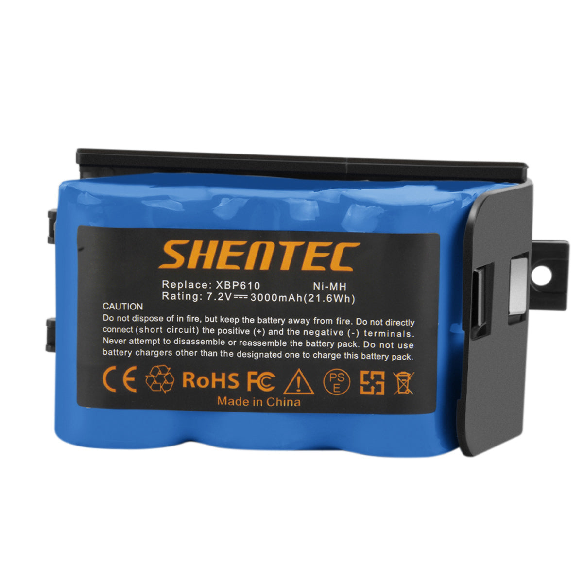 SHENTEC Batterie de remplacement Ni-MH 3000mAh 7.2V pour Shark XBP-610 XBP610 EU-36000 UV610DT