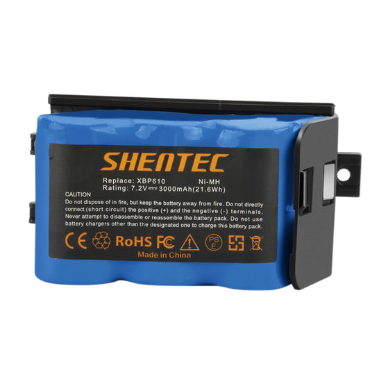 SHENTEC Batterie de remplacement Ni-MH 3000mAh 7.2V pour Shark XBP-610 XBP610 EU-36000 UV610DT