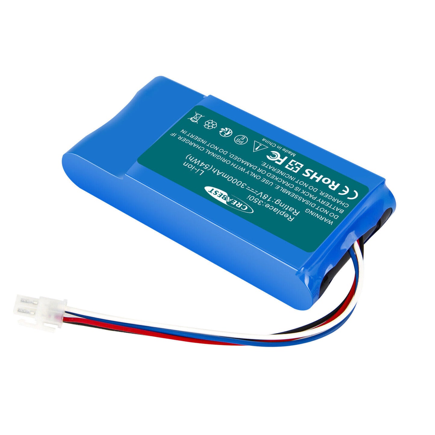 SHENTEC Batterie 18V 3Ah Li-ion Compatible Avec Yard Force 1920726 AMIRO 400i 400Ri 350 400 350i